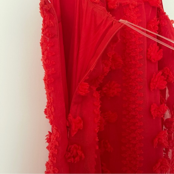 Textured Ruffle Hem Thin Strap Dress - Picture 5 of 8